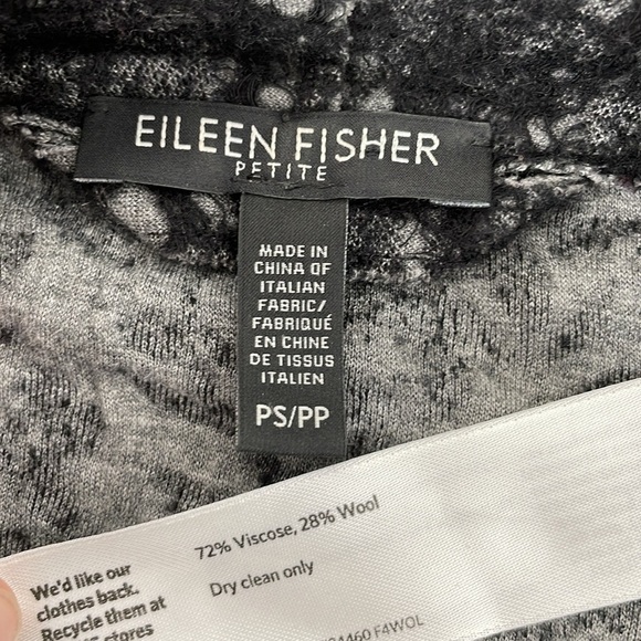 Eileen Fisher Cardigan Women's PS Petite Small Grey Open Front Sweater - Picture 11 of 13